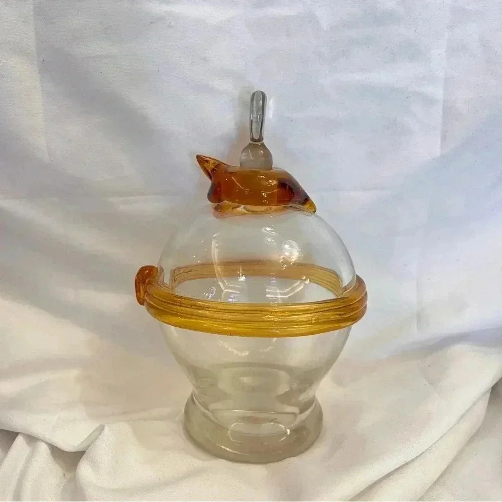 Vintage ZBS Zelezny Glassblown Decanter